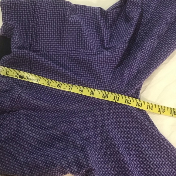 Betabrand Power Down Skinny Pants Purple Blue Houndstooth, Size XL Tall - Picture 12 of 12